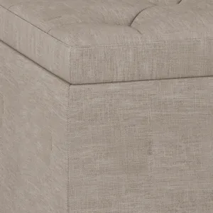 Hamilton - Lift Top Rectangular Storage Ottoman - Natural