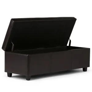 Avalon - Storage Ottoman Bench - Tanners Brown