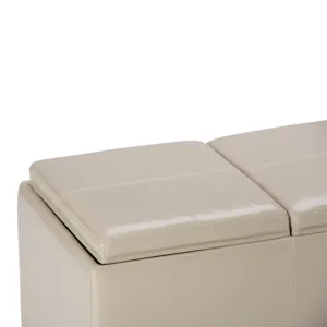 Avalon - Storage Ottoman - Satin Cream