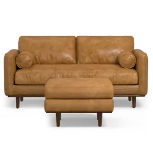 Morrison - 72" Sofa and Ottoman Set - Sienna