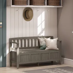 Brooklyn - Entryway Storage Bench - Farmhouse Grey