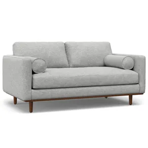 Morrison - 72\" Sofa and Ottoman Set - Mist Gray