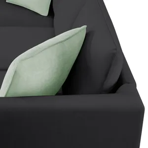 Sectional Sofa Couches Living Room Sets, 7 Seats Modular Sectional Sofa With Ottoman, L Shape Fabric