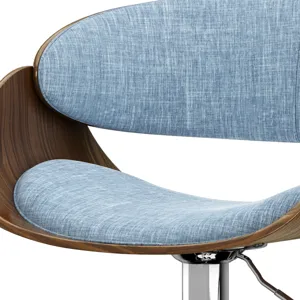 Amery - Adjustable Swivel Bar Stool - Denim Blue