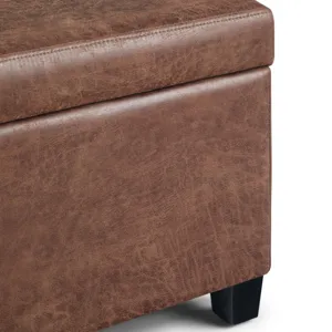 Avalon - Storage Ottoman Bench - Distressed Umber Brown