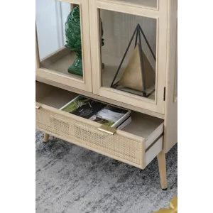 Tall Wooden Cabinet - Brown