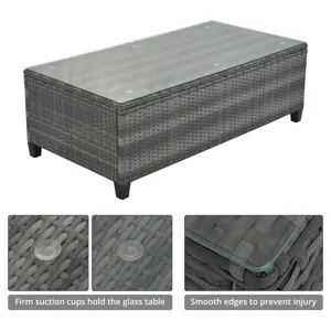 8 Pieces Outdoor Wicker Round Sofa Set, Half-Moon Sectional Sets All Weather, Curved Sofa Set With R