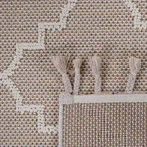 Guros - 2\' x 8\' Trellis Indoor / Outdoor Area Rug - Ivory