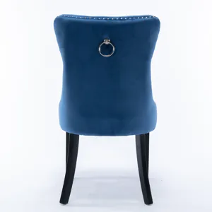 Nikki - Modern, High-End Tufted Solid Wood Contemporary Velvet Upholstered Dining Chair With Wood Le