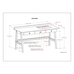 Rylie - Desk - Natural Aged Brown