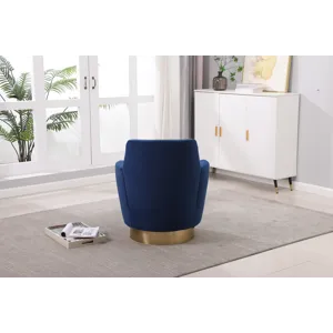 Velvet Swivel Barrel Chair, Swivel Accent Chairs Armchair For Living Room, Reading Chairs For Bedroo