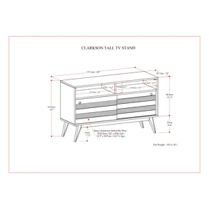 Clarkson - TV Stand - Rustic Natural Aged Brown