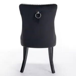 Nikki - Modern, High-End Tufted Solid Wood Contemporary PU And Velvet Upholstered Dining Chair With 