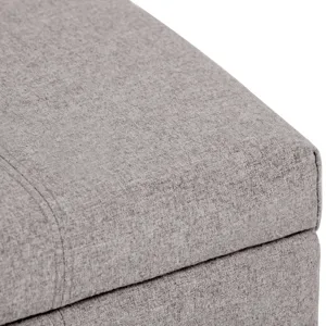 Dover - Storage Ottoman Bench - Cloud Grey
