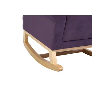 Baby Room High Back Rocking Chair Nursery Chair, Comfortable Rocker Fabric Padded Seat, Modern High 