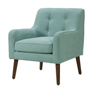 Ryder - Mid Century Modern Woven Fabric Tufted Armchair - Gray