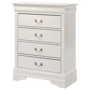 Louis Phillipe - G3190-BC 4 Drawer Chest - White
