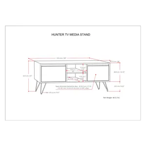 Hunter - TV Media Stand - Natural