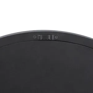 Circle Wall Mirror With Wooden Frame, Wall Mirror For Living Room - Black