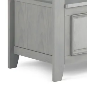 Amherst - Entryway Storage Bench - Fog Grey