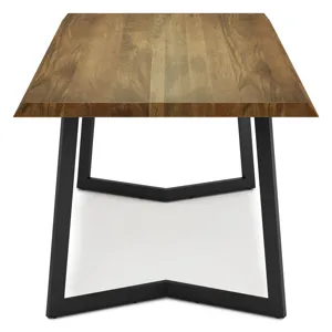 Watkins - Dining Table with Inverted Metal Base - Light Brown