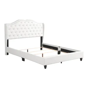 Joy - G1926-QB-UP Queen Upholstered Bed - White