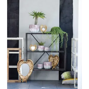 Golden Wing Accent Mirror, Wall Mirror For Living Room - Gold