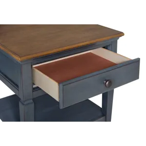Americana - End Table - Corduroy Blue