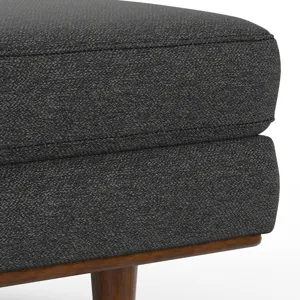 Morrison - Large Rectangular Ottoman - Charcoal Grey