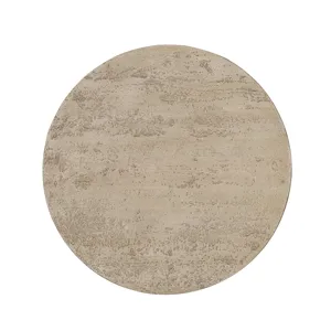 Round Side Table With Pedestal Base - Cream