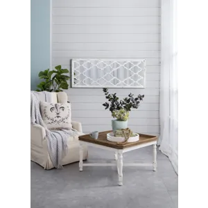 Distressed Floor Mirror, Full Body Mirror For Bathroom Bedroom Living Room - White