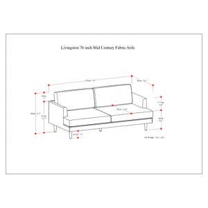 Livingston - 76\" Sofa - Charcoal Grey