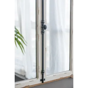 Arch Wood Wall Mirror - Brown Antique White