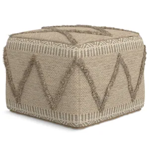 Sweeney - Square Pouf - Brown