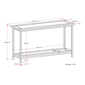 Skyler - Console Sofa Table - Dark Cognac Brown