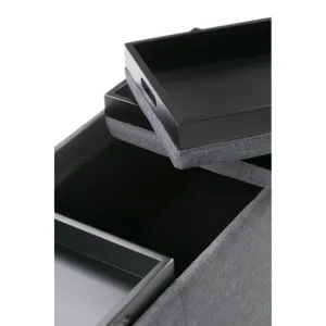 Avalon - Storage Ottoman - Slate Grey
