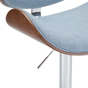 Marana - Bentwood Adjustable Swivel Bar Stool - Denim Blue