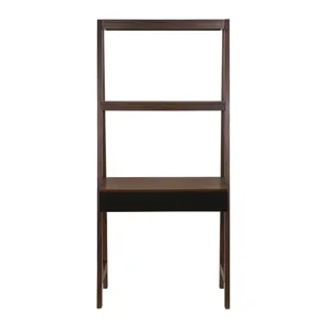 Ladder Desk, Ladder Style Display Shelf - Natural Brown
