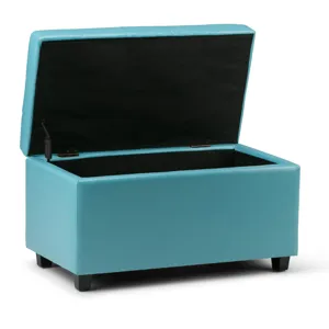 Cosmopolitan - Storage Ottoman - Soft Blue