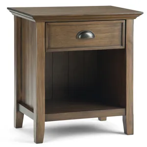 Acadian - Bedside Table - Rustic Natural Aged Brown