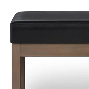 Milltown - Large Ottoman Bench - Midnight Black