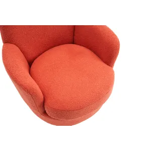 Teddy Swivel Barrel Chair, Swivel Accent Chairs Armchair For Living Room, Reading Chairs For Bedroom