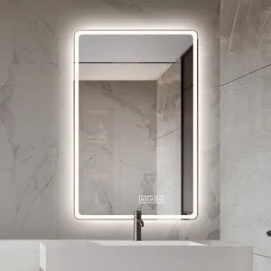 48\" Bathroom Mirror With LED Lights Front And Backlit, Anti-Fog Lighted Vanity Mirrors For Wall Mou