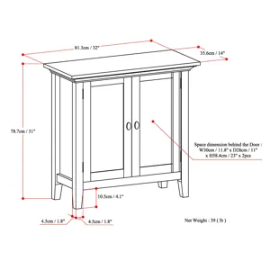 Redmond - Low Storage Cabinet - Light Golden Brown
