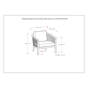 Parkside - Outdoor Conversation Chair (Set of 2) - Natural