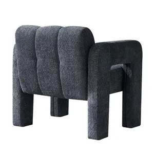 31.10\" Boucle Upholstered Accent Chair - Dark Gray