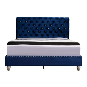 Maxx - G1943-FB-UP Tufted Upholstered Bed - Navy Blue
