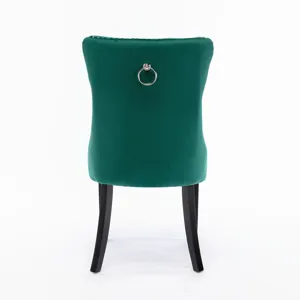 Nikki - Modern, High-End Tufted Solid Wood Contemporary Velvet Upholstered Dining Chair With Wood Le