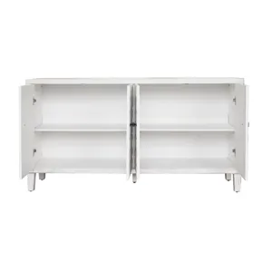 Accent Cabinet 4 Door Wooden Cabinet Sideboard Buffet Server Cabinet Storage Cabinet, For Living Roo