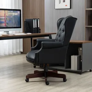 Executive Office Chair, High Back Reclining Comfortable Desk Chair With Smooth Glide Caster Wheels -